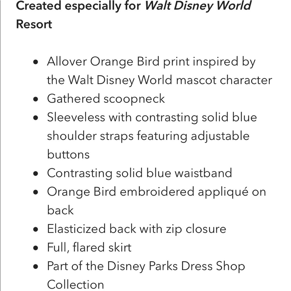 NWT size 1X Orange Bird dress from Disney’s Dress Shop - Picture 7 of 12